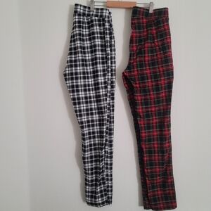 Tommy Hilfiger Red and Black and Black and White Plaid Pants (6)